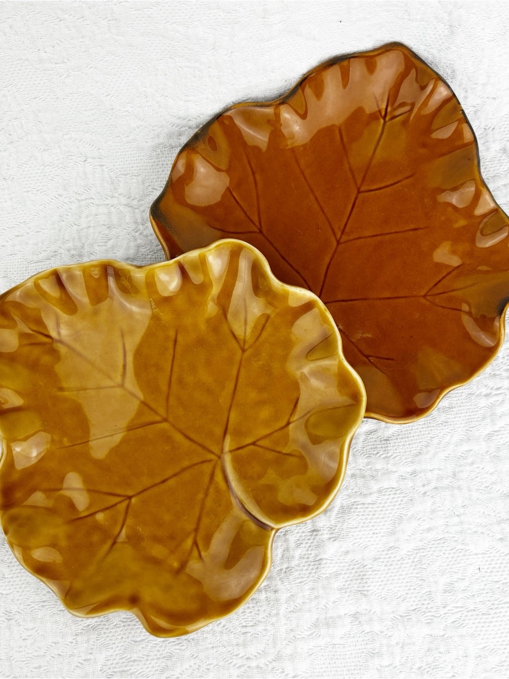 Williams Sonoma Autumn Leaf Plates (2) B. Eiger 2010